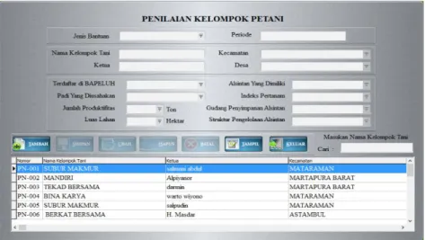 Gambar 4. Form Menu Penilaian 