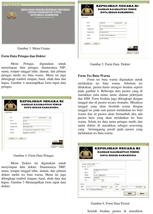 Gambar 5. Form Data  Dokter 