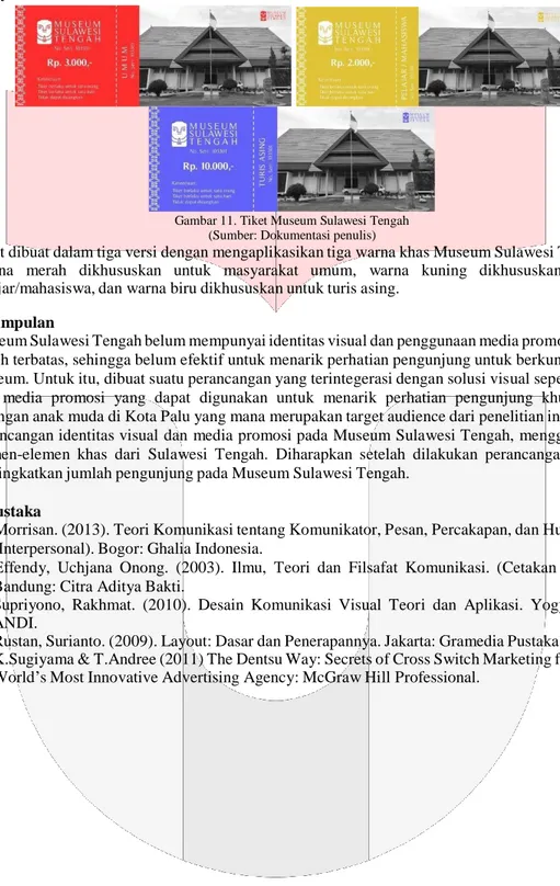 Gambar 11. Tiket Museum Sulawesi Tengah  (Sumber: Dokumentasi penulis) 