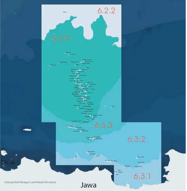 Gambar 1 Delineasi final ekoregion laut wilayah DKI Jakarta