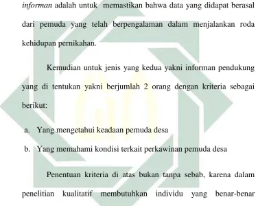 Tabel 3.4 Kriteria Significant Other 