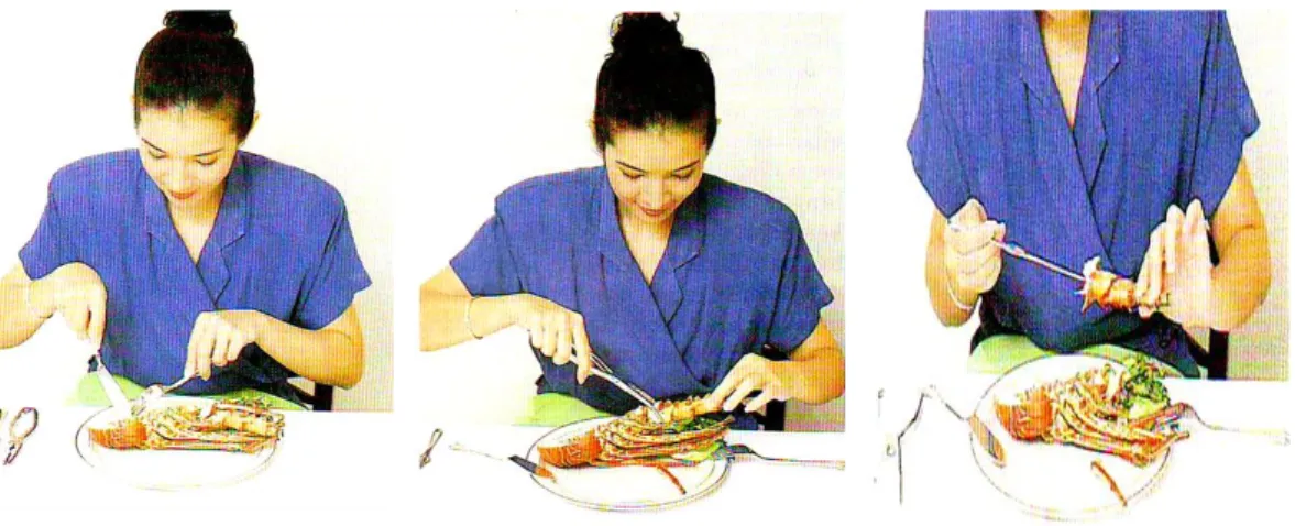 Gambar 13. Cara Memakan Lobster 