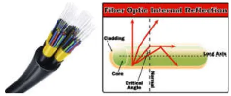 Gambar II. 14  Kabel fiber optic  2.  Hub dan switch 