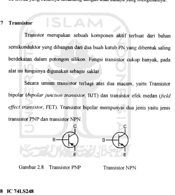 Gambar 2.8 Transistor PNP Transistor NPN