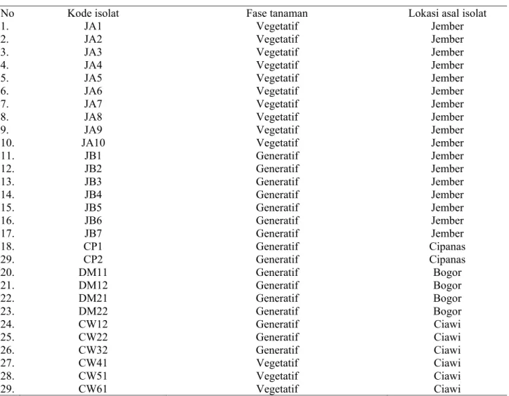 Tabel 3. Hasil isolasi Xanthomonas axonopodis pv glycines dari Edamame 