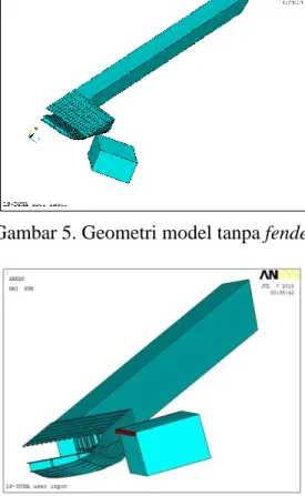 Gambar 5. Geometri model tanpa fender 