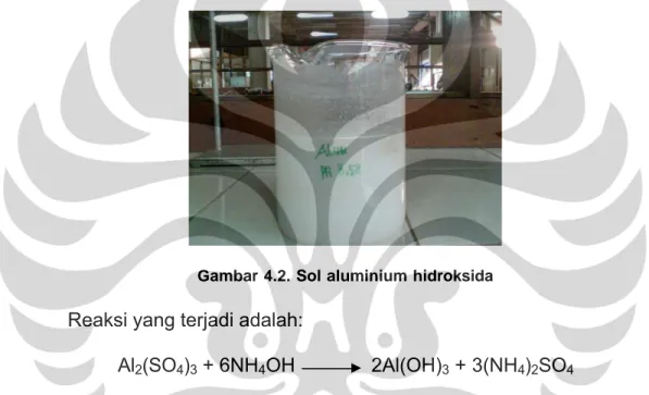 Gambar 4.2. Sol aluminium hidroksida 
