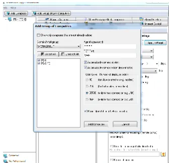 Gambar 4 Remote desktop komputer client melalui  server 
