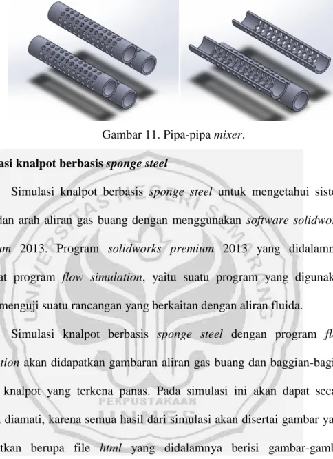 Gambar 11. Pipa-pipa mixer. 