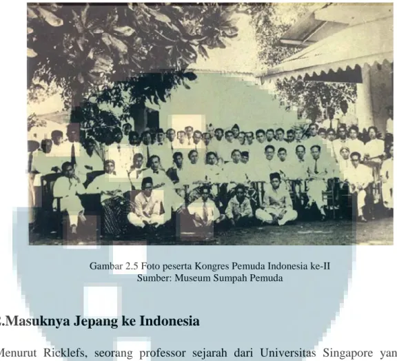 Gambar 2.5 Foto peserta Kongres Pemuda Indonesia ke-II Sumber: Museum Sumpah Pemuda