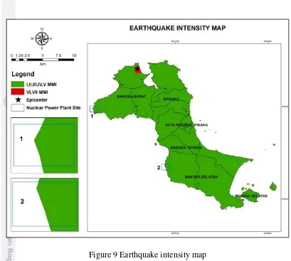 Figure 9 Earthquake intensity map 