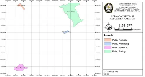 Gambar 2. Peta Gugusan Kepulauan Karimunjawa