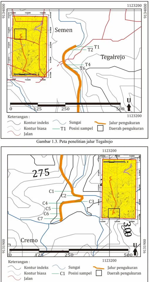 Gambar 1.4. Peta penelitian jalur Cremo. 