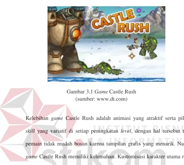Gambar 3.1 Game Castle Rush  (sumber: www.dt.com) 