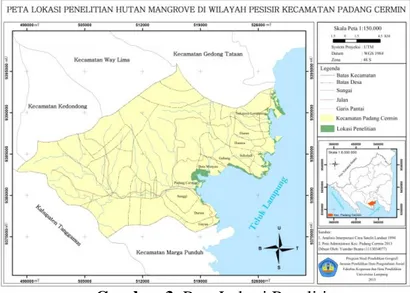 Gambar 3. Peta Lokasi Penelitian         Jenis  tanah  pada  Kecamatan  Padang 
