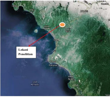 Gambar 2. Peta Lampung Barat (Google Satellite Map, 2005). 