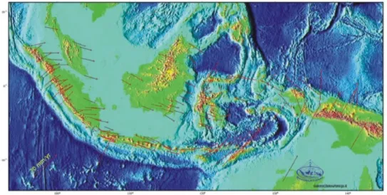 Gambar 2.2 Velocity rate  pergerakan horisontal di wilayah Indonesia