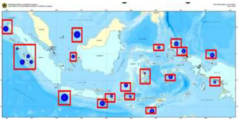 Gambar 3.1. Peta Potensi Energi Gelombang Laut di Indonesia (Mukhtasor, 2015) 