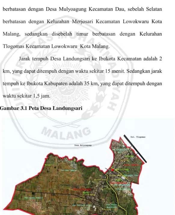 Gambar 3.1 Peta Desa Landungsari 