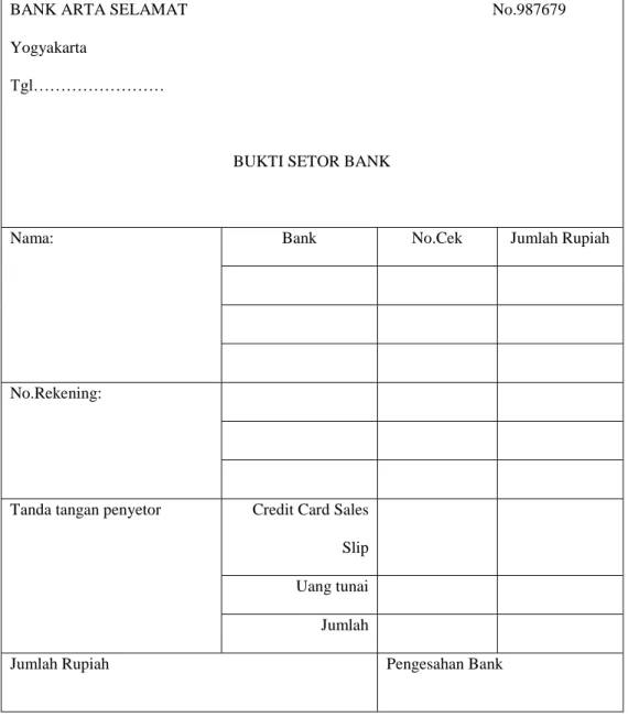 Gambar 6  Bukti Setor Bank 