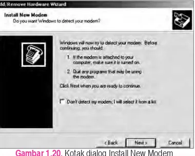 Gambar .. Kotak dialog Phone and Modem Option