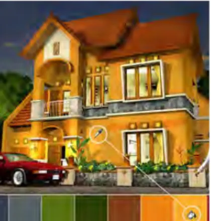 Gambar desain rumah  merupakan salah satu  produk hasil pengolahan  program aplikasi pengolah  grafis, seperti CorelDraw X3.