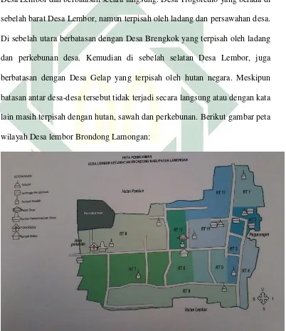 Gambar 2.1 Tampak peta wilayah Desa Lembor Brondong Lamongan                                      
