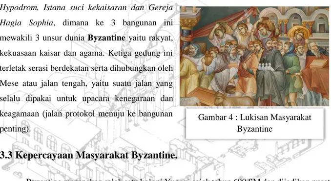 Gambar 4 : Lukisan Masyarakat  Byzantine 
