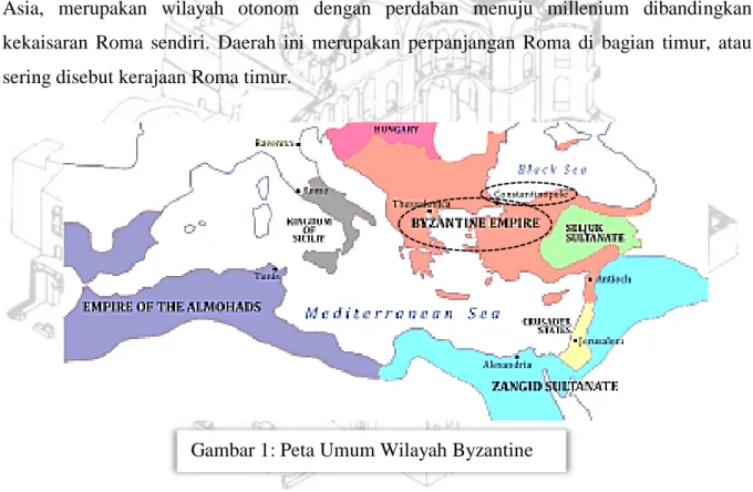 Gambar 1: Peta Umum Wilayah Byzantine 