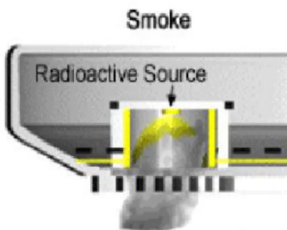 Gambar 2.4 Pendeteksian Ionisation Detector  (Sumber: http://www.osha.gov) 