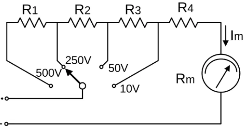 Gambar 9. Rangkaian voltmeter DC rangkuman ganda