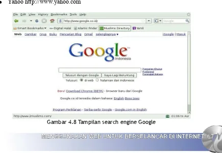 Gambar 4.8 Tampilan search engine Google