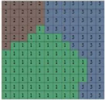 Gambar 2. Penyimpanan data atribut pada data raster 