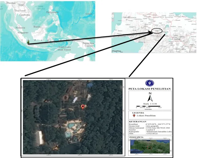 Gambar 2. Peta Lokasi Penelitian Taman Safari Indonesia, Cisarua Bogor 