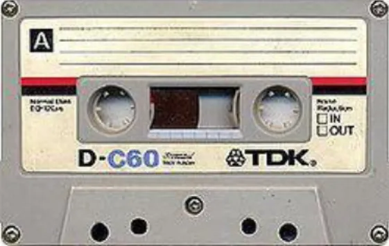 Gambar Kaset mini disebelah kanan  2. Kaset Audio (Audio Cassette) 