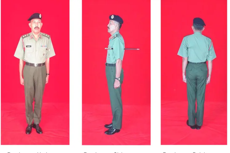 Gambar 1.  Gambar  Penuh  Pemakaian  Pakaian  Nombor  3  (Kerja)  Pegawai  Lelaki  Berpangkat Kolonel Ke Atas 