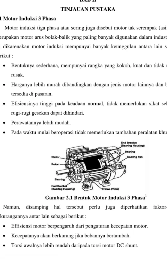 Gambar 2.1 Bentuk Motor Induksi 3 Phasa 1