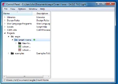 Gambar  diatas  yaitu  tampilan  awal  program  eagle,  yang  merupakan  window  Control  panel