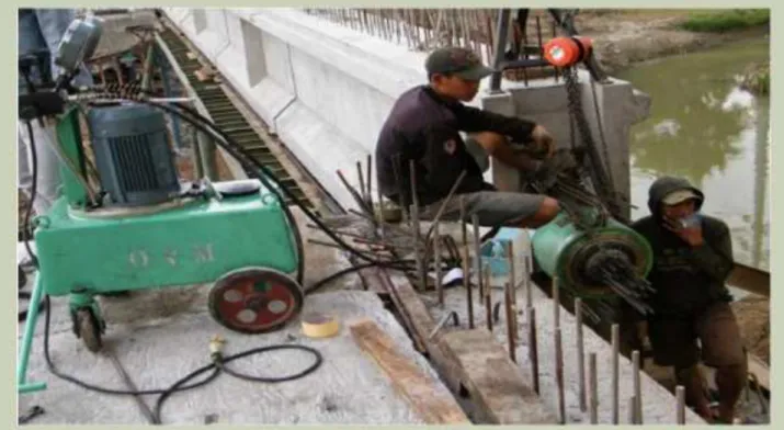Gambar Proses Stressing Balok Girder