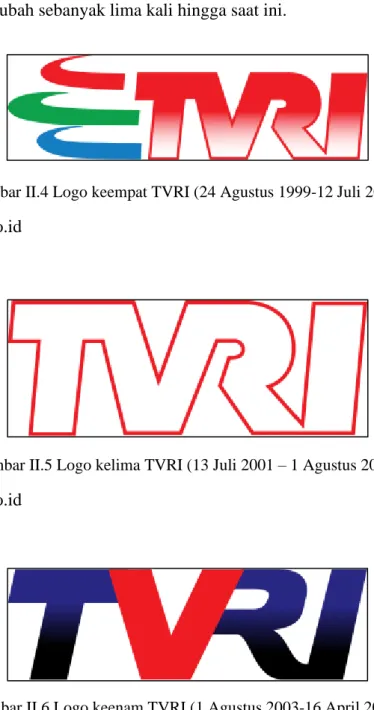 Gambar II.4 Logo keempat TVRI (24 Agustus 1999-12 Juli 2001). 