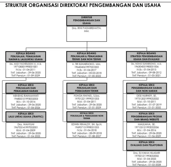 Gambar II.10 Struktur Organisasi Direktorat Pengembangan dan Usaha. 