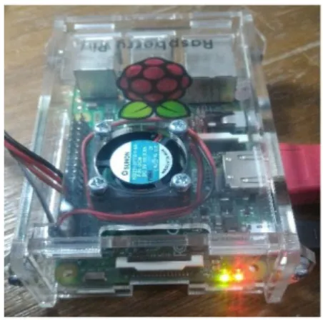 Gambar 4. Lampu Indikator pada Board Raspberry Pi 