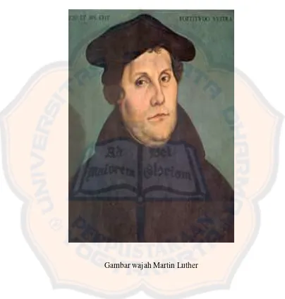 Gambar wajah Martin Luther 