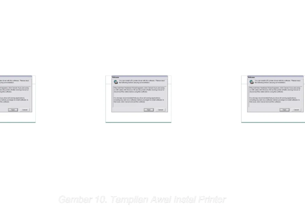 Gambar 10. Tampilan Awal Instal PrinterGambar 10. Tampilan Awal Instal Printer