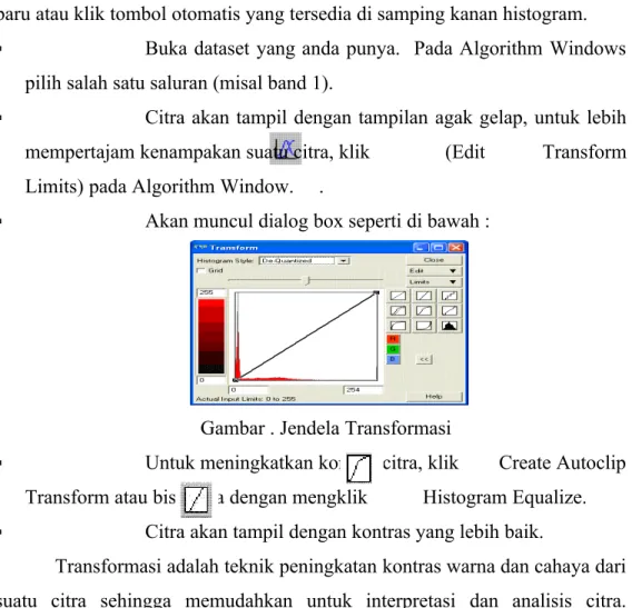 Gambar . Jendela Transformasi