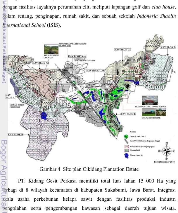 Gambar 4  Site plan Cikidang Plantation Estate 