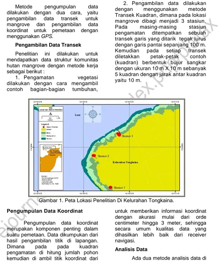 Gambar 1. Peta Lokasi Penelitian Di Kelurahan Tongkaina. 