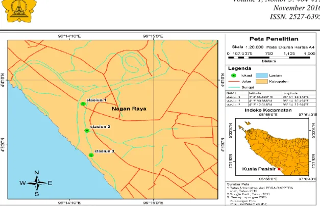 Gambar 1. Peta Daerah Sungai Kuala Tuha  