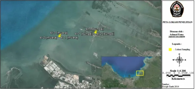 Gambar 1. Lokasi Penelitian (Google Earth, 2013)  Teknik Pengambilan Sampel 