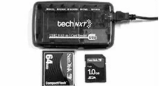 Gambar 1 : Compact flash, MMC card and 16 in 1 Memory card reader 